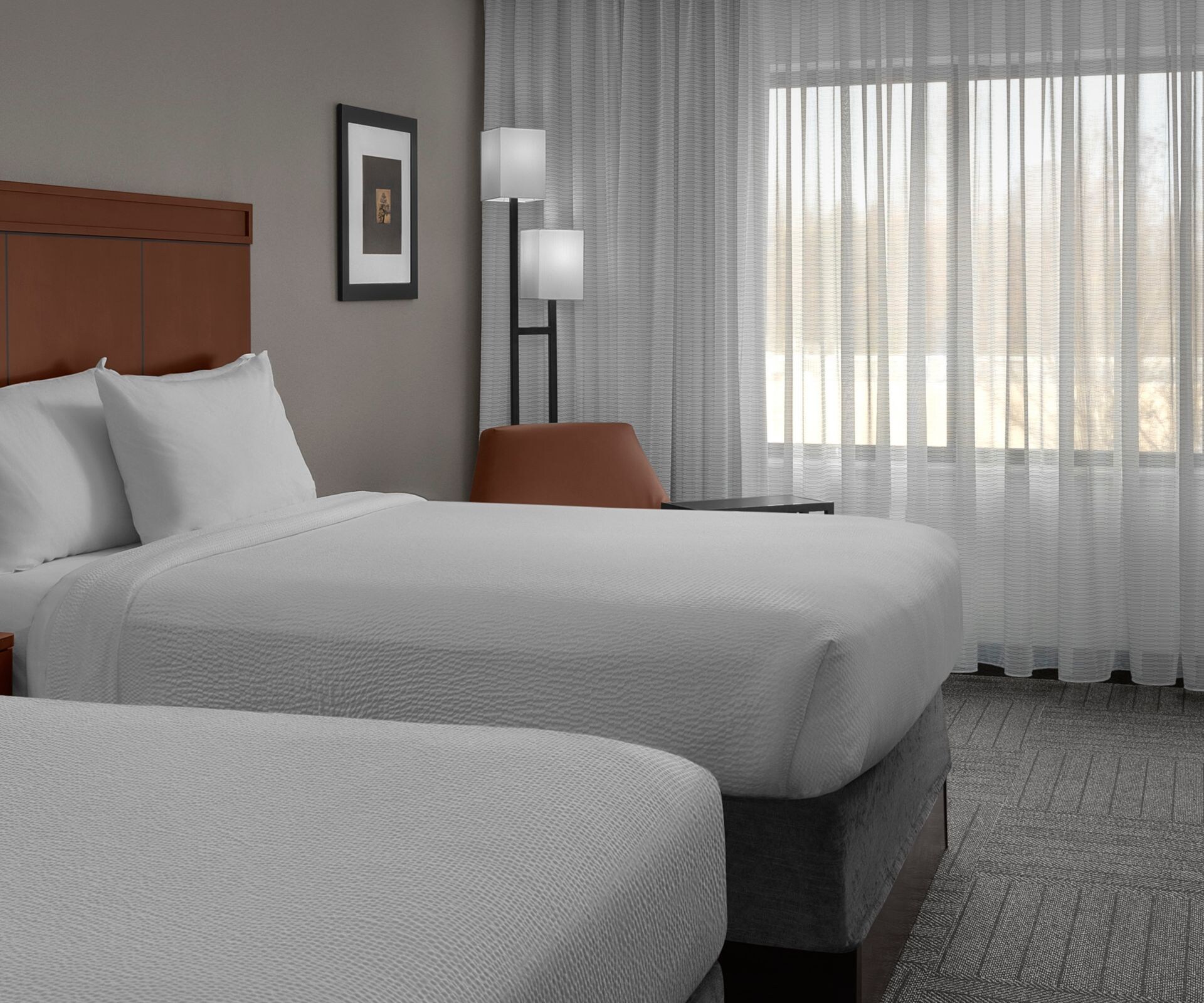Double queen guest room with two queen beds