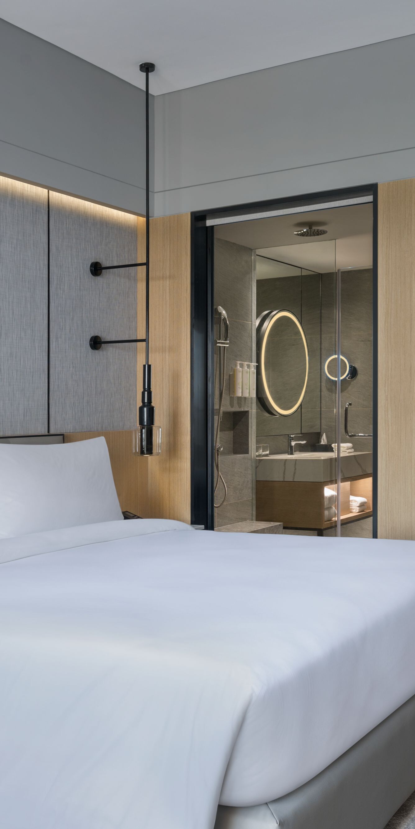 Guest room with a king bed and terrace