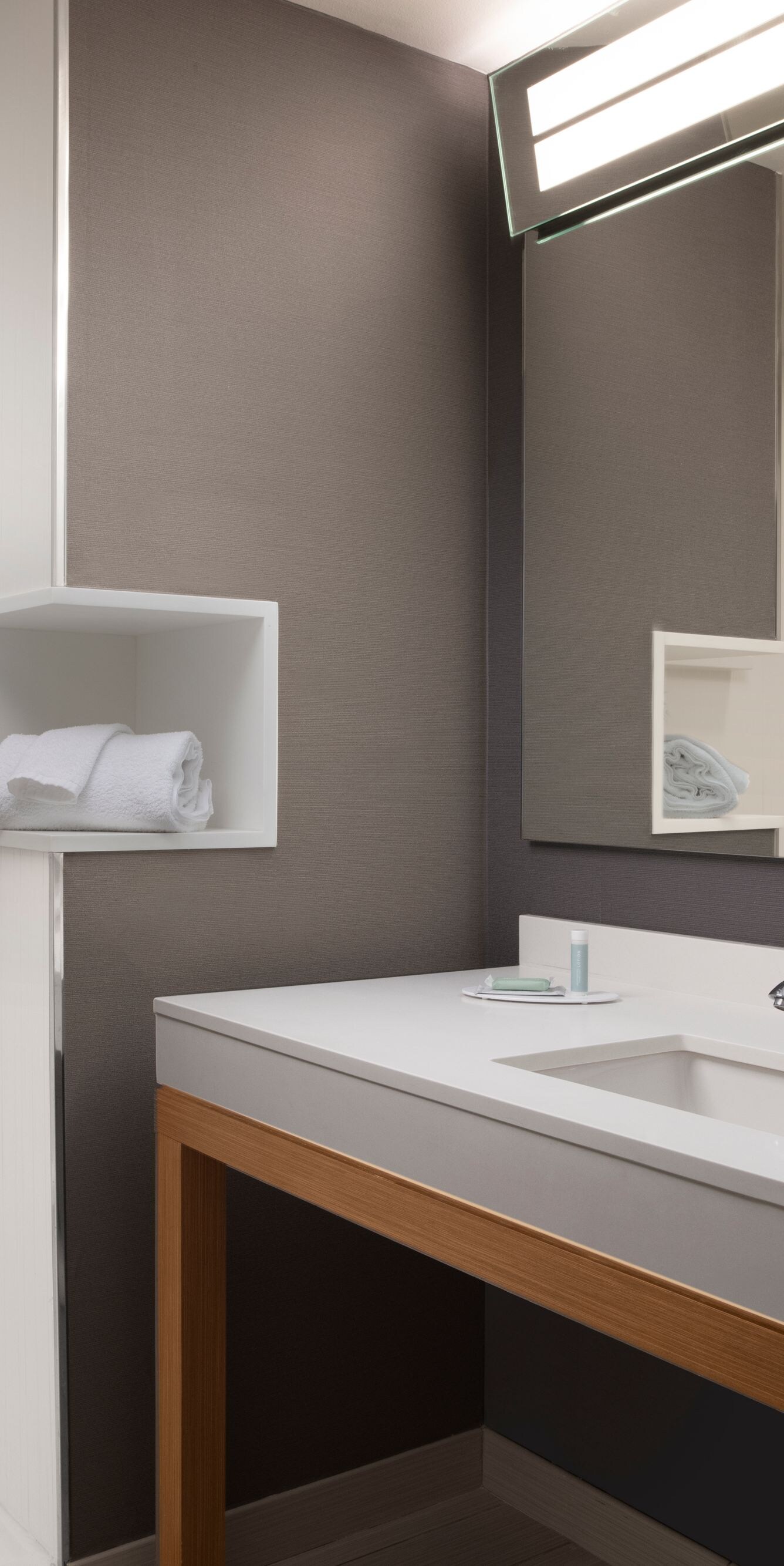 Modern guest bathroom with vanity