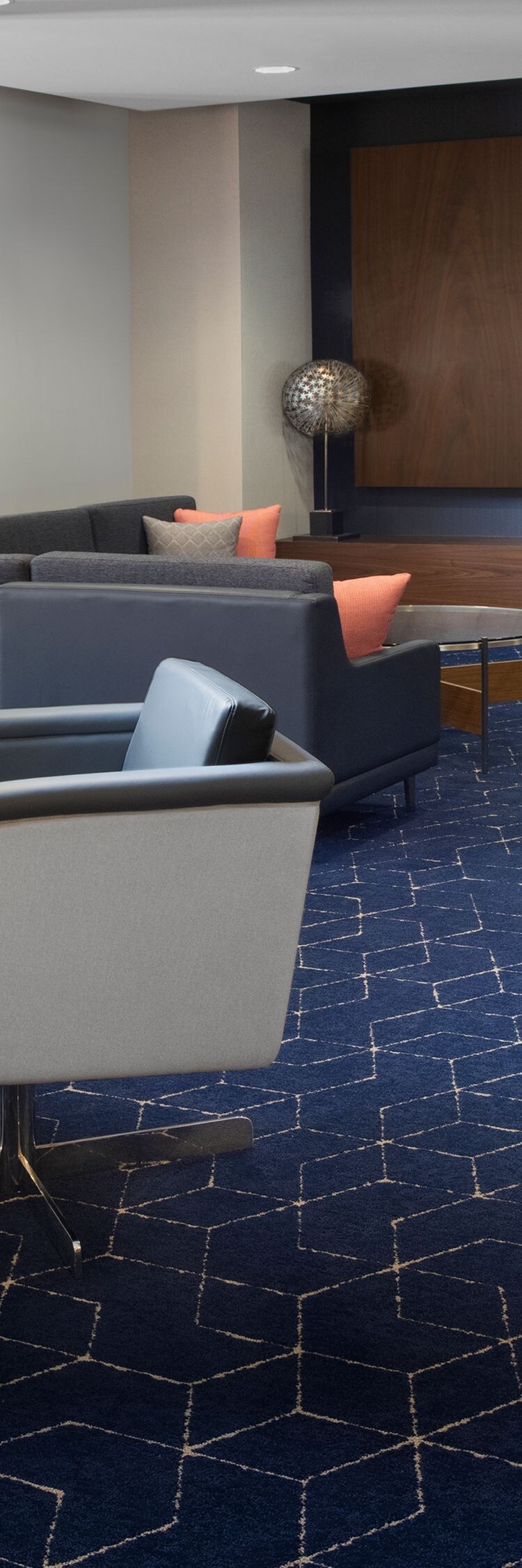 Courtyard lobby seating area