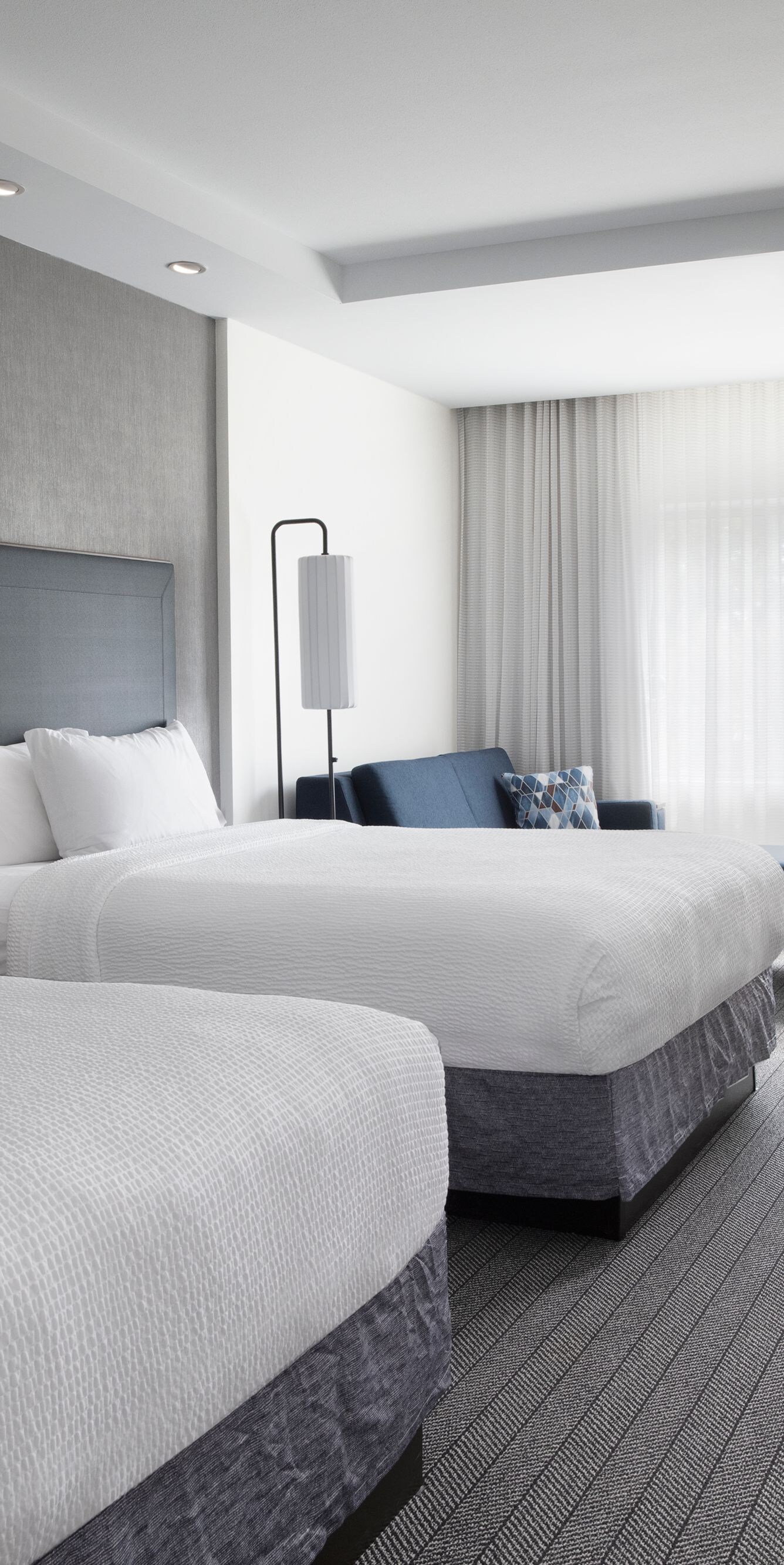 Extended queen room with two beds