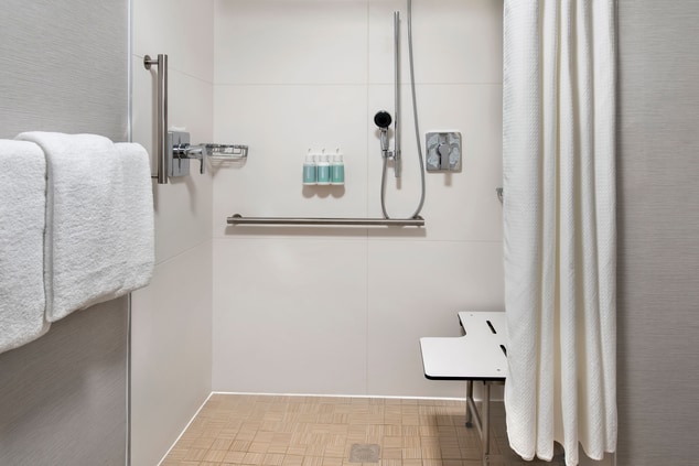 Shower with Roll-In ADA capabilites
