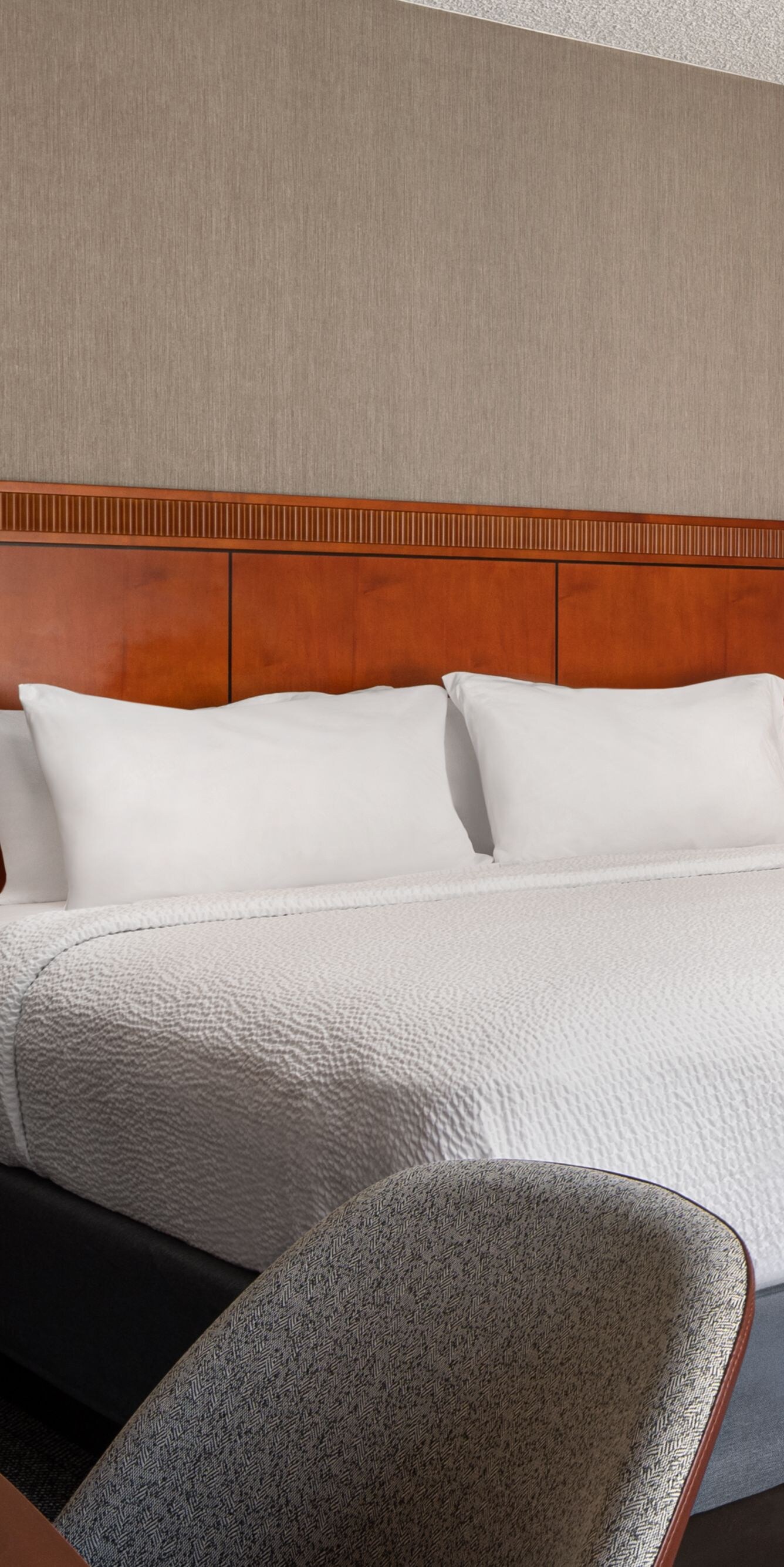 king bed and desk
