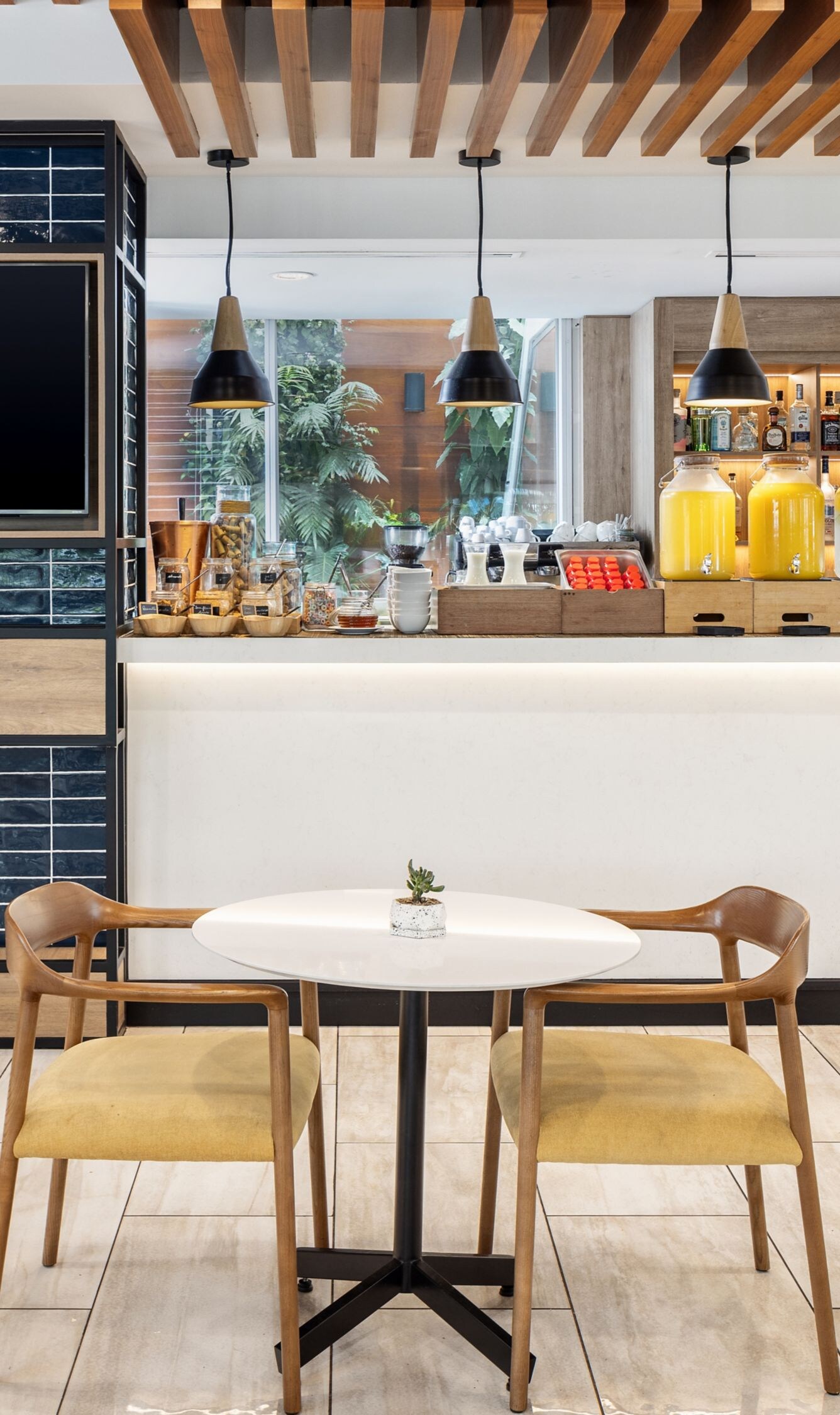Bistro Buffet with tables and chairs