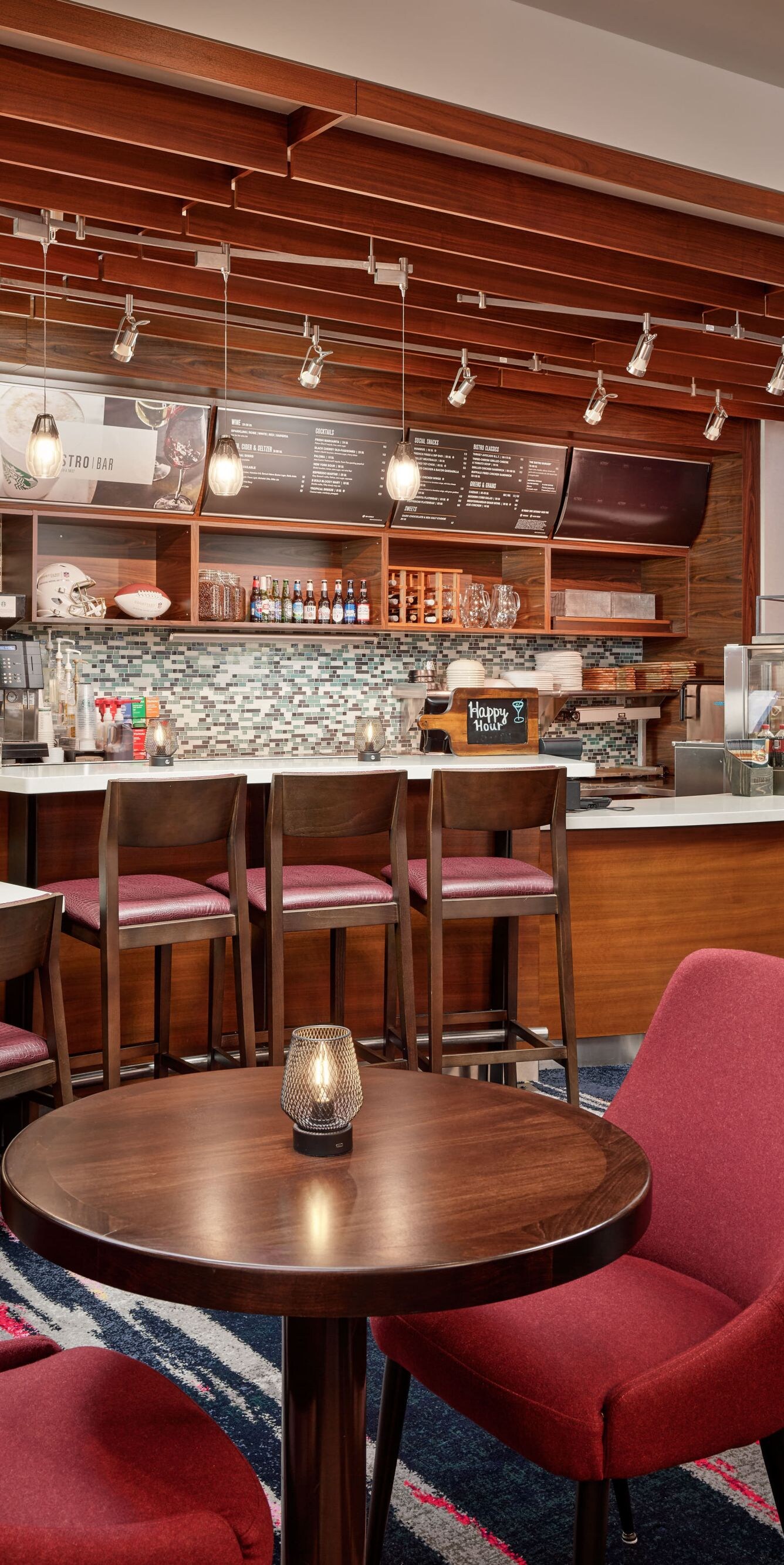 Bistro bar and dining area