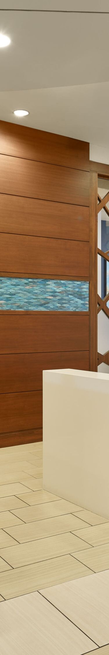 Lobby reception desks