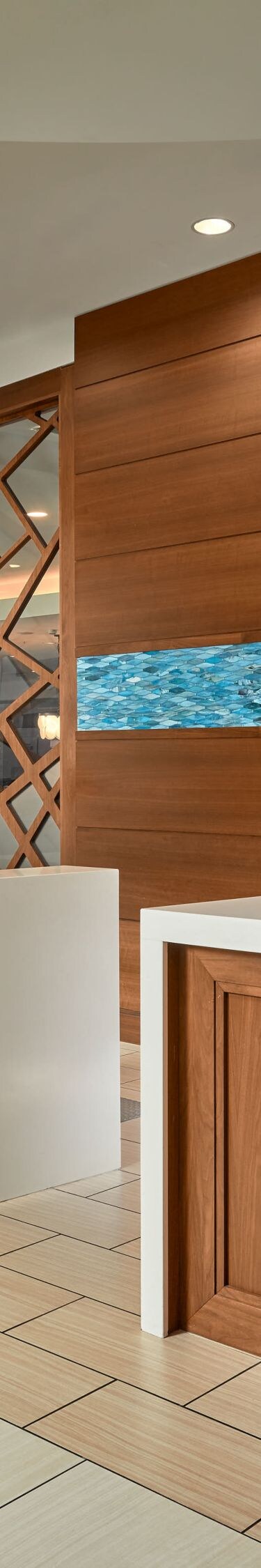 Lobby reception desks