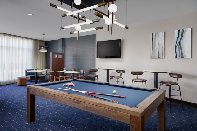 Pool Table and sitting area
