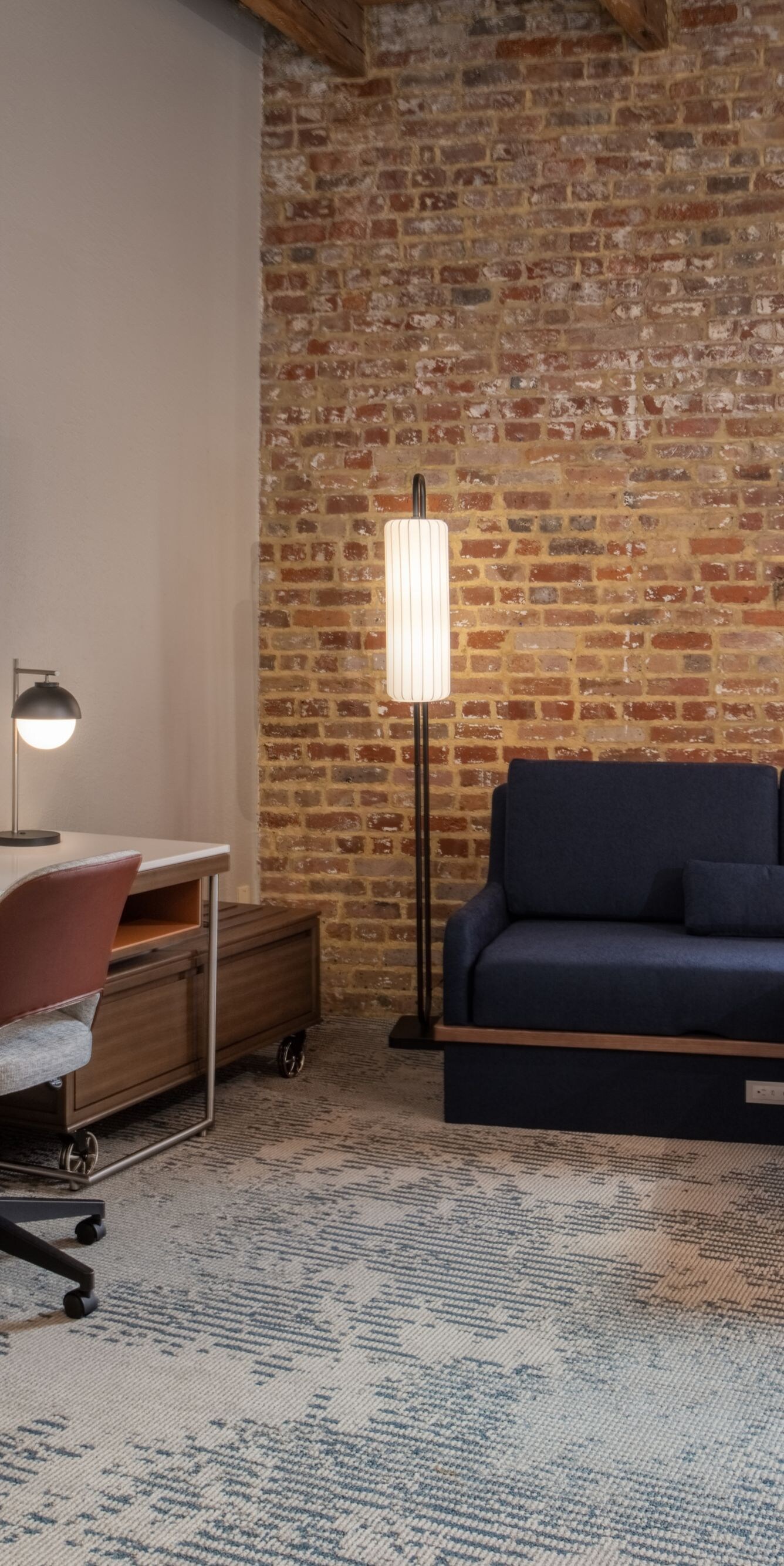 Sofa, TV and work desk