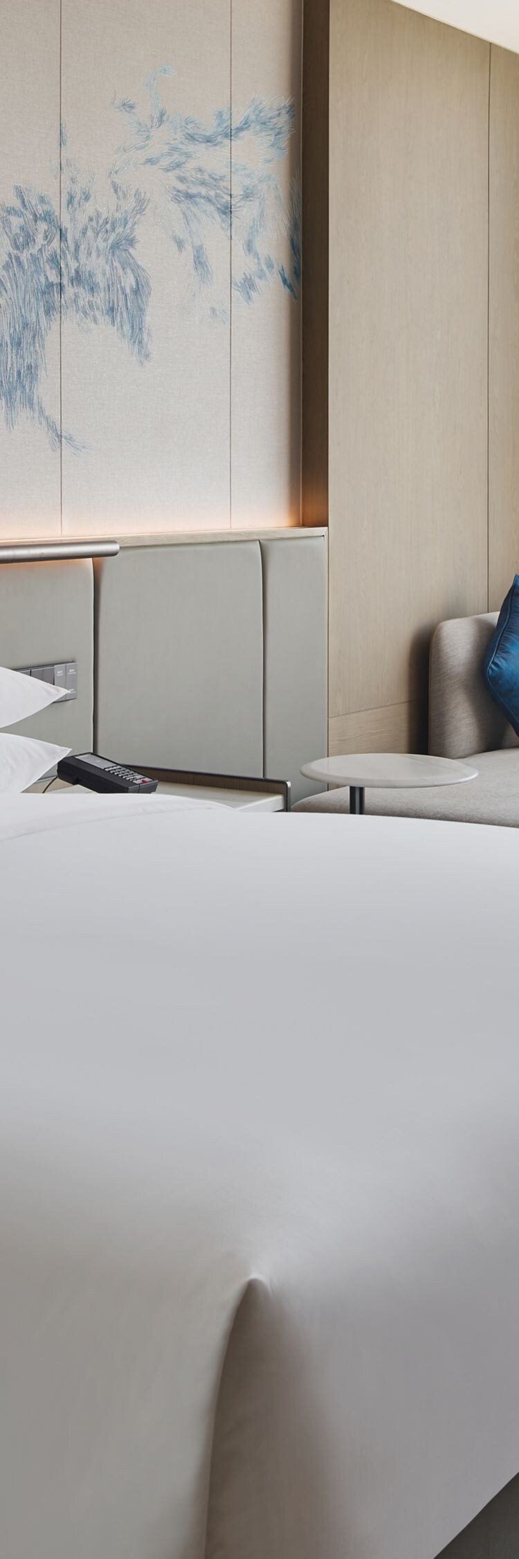 Room with king size bed and sofa