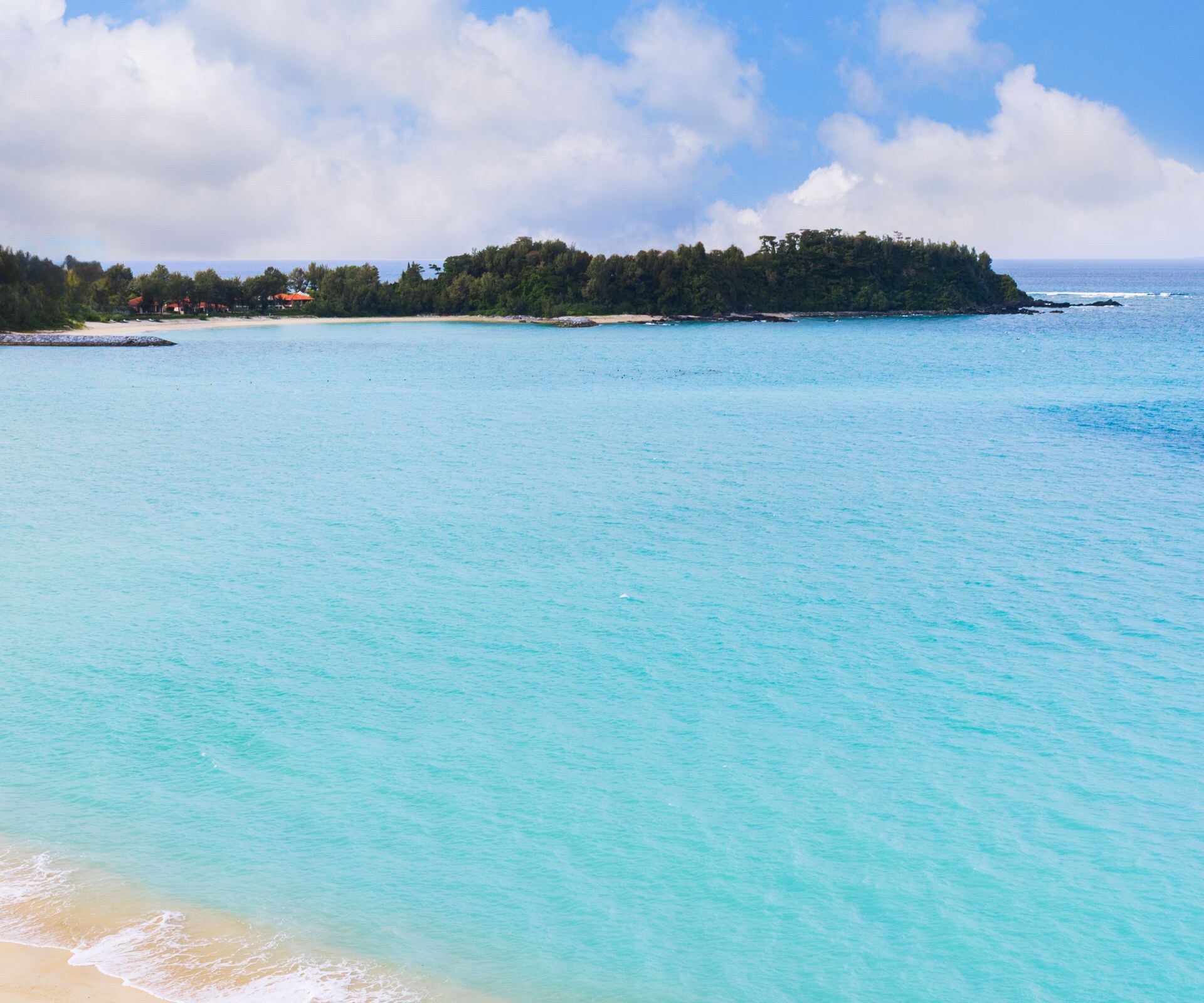 A beautiful ocean stretches out before you