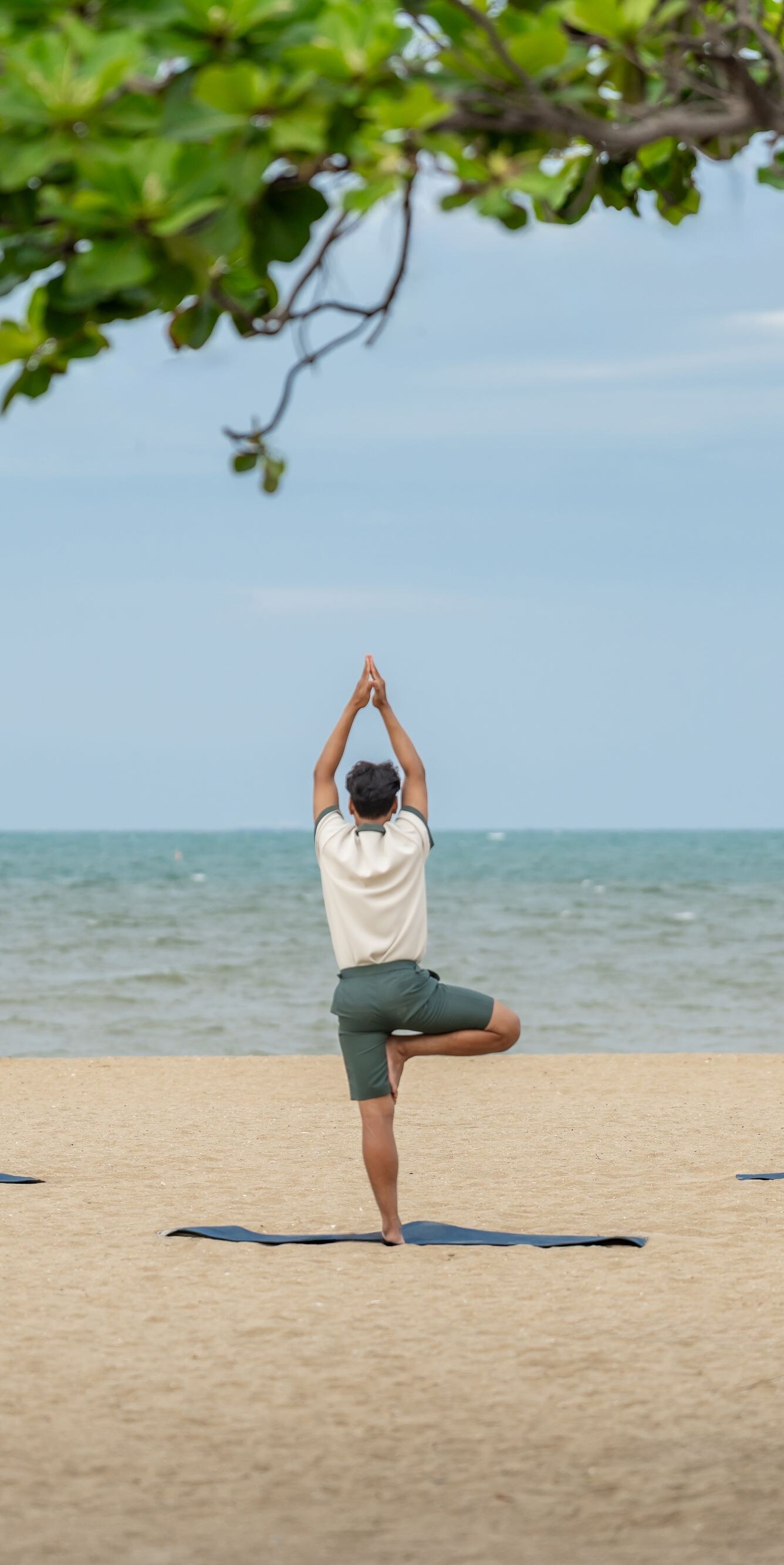 fresh beach morning yoga