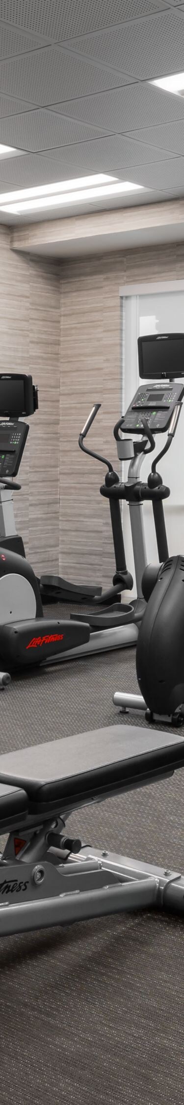 Fitness center cardio equipment