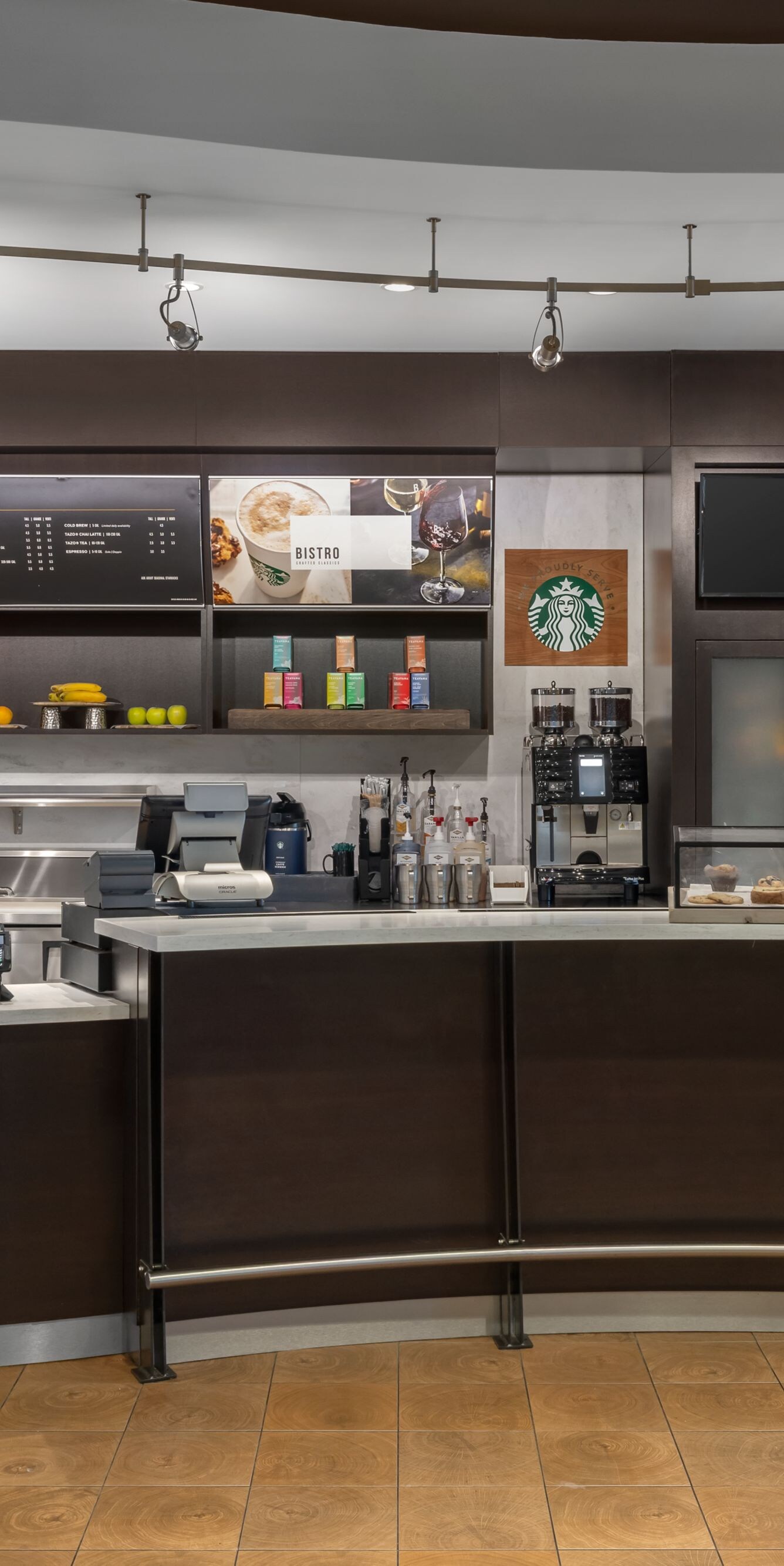 Bistro counter with Starbucks coffee bar
