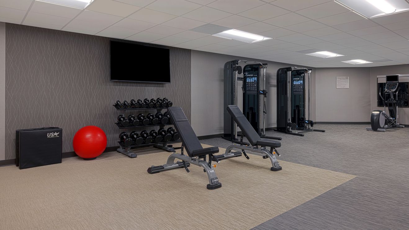 Fitness Center Free weights and machines