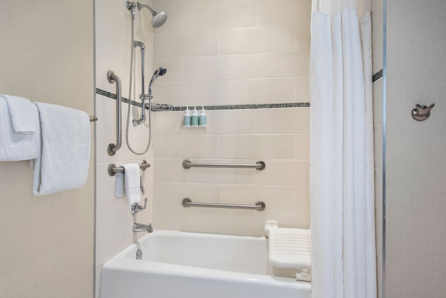 Guest Accessible Bathroom – Tub with Grab Bars