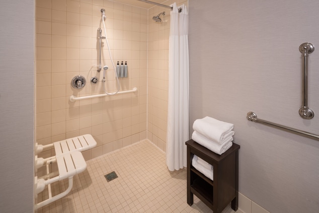 Roll-In Shower in our accessible bathroom