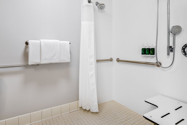Shower with ADA Roll In Accommodations 