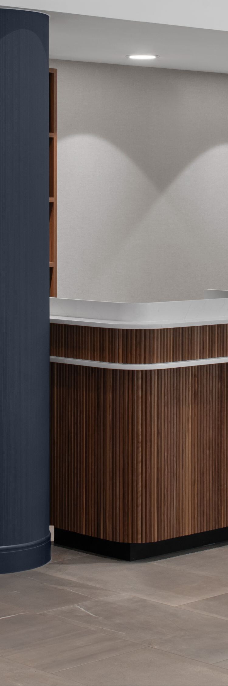 Front Desk with three Welcome Desks