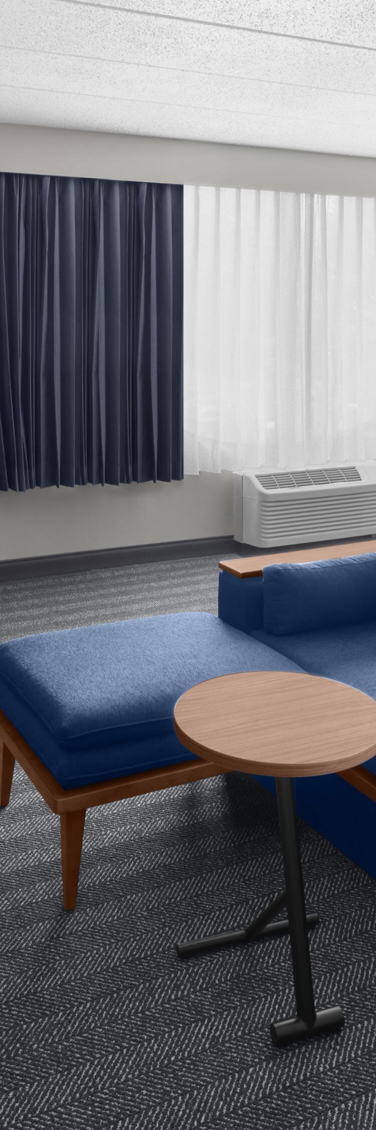 sofa, chair, ottoman, TV, bed