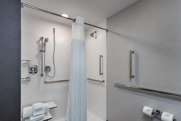 ADA Shower with rails