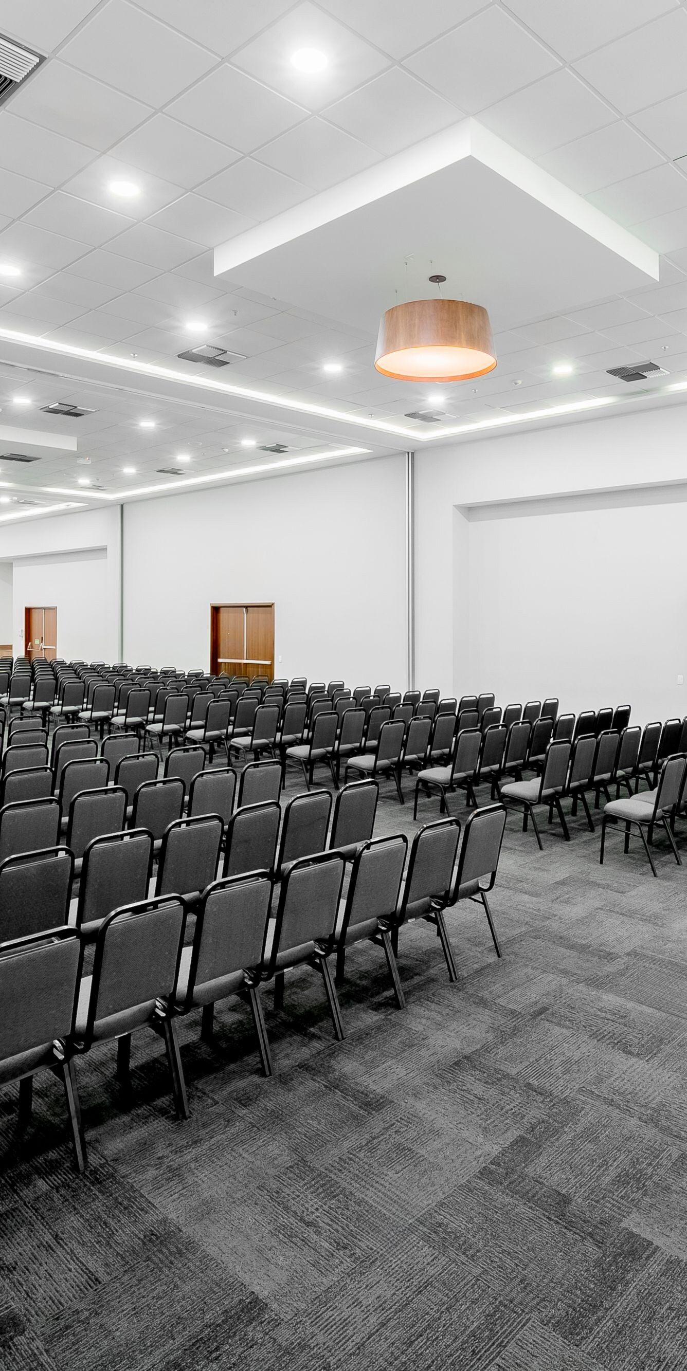 Large ballroom with theater seating setup