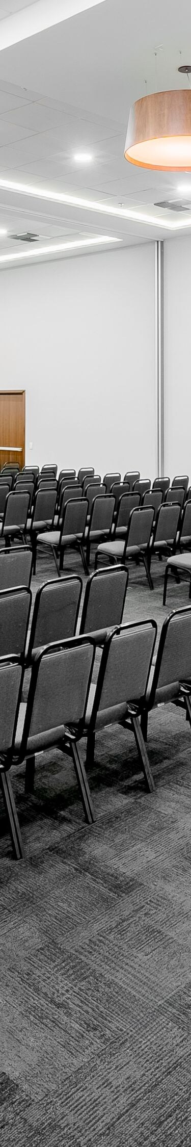 Large ballroom with theater seating setup
