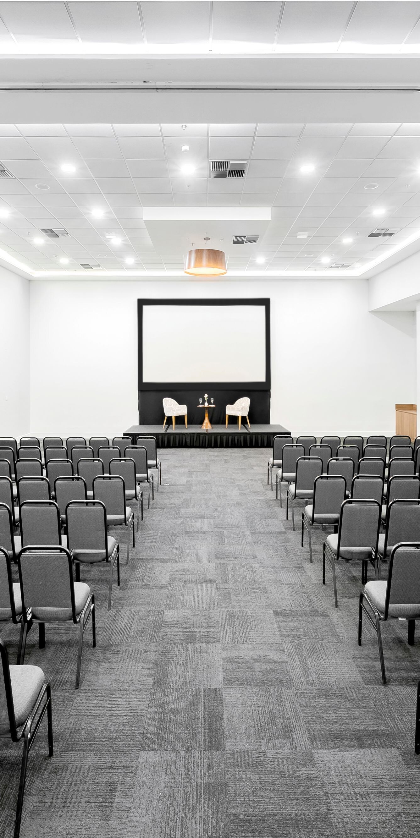 Event room with theater seating layout