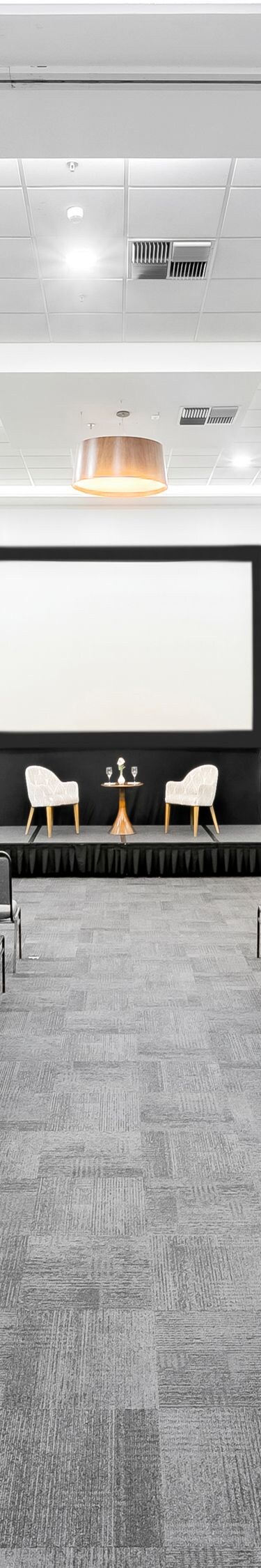 Event room with theater seating layout