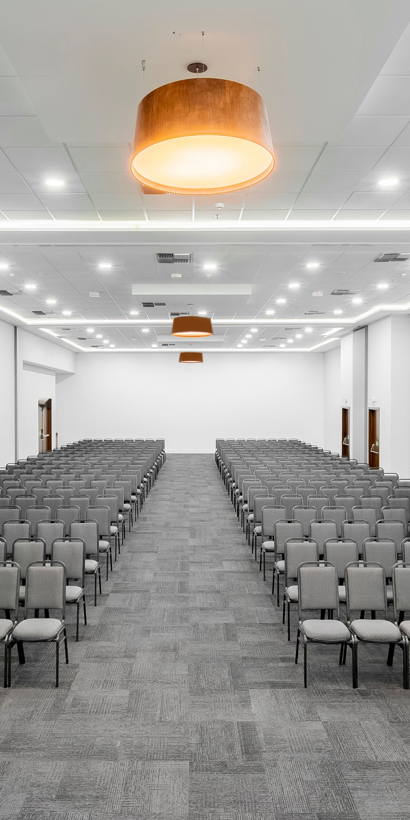 Event room with theater seating layout