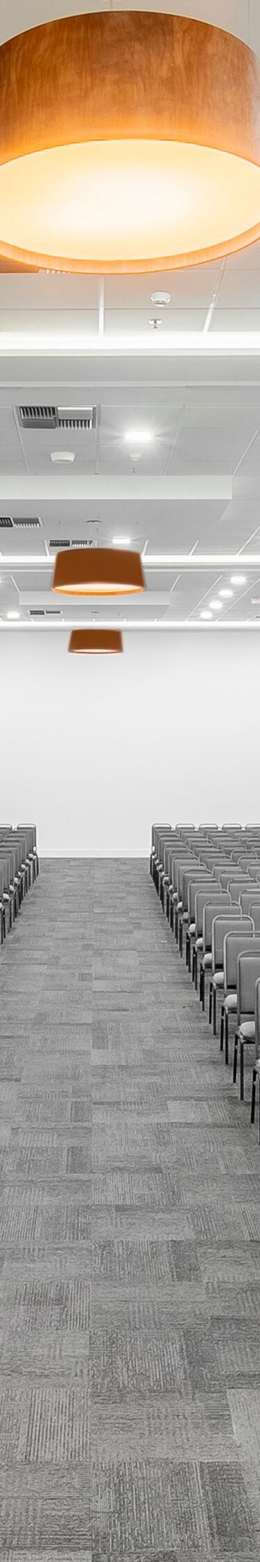 Event room with theater seating layout