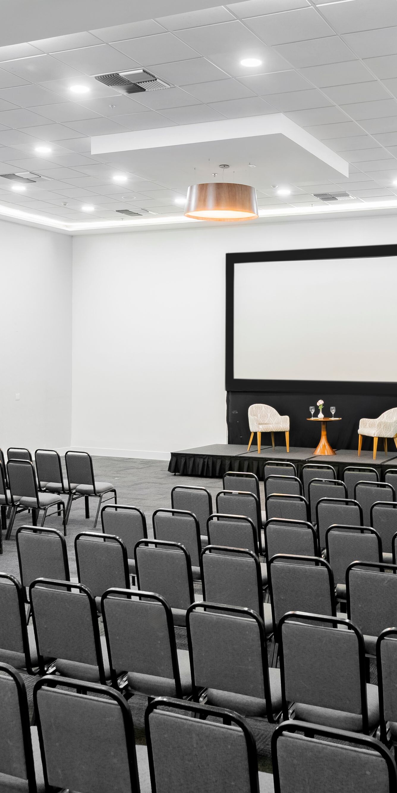 Event room with theater seating layout