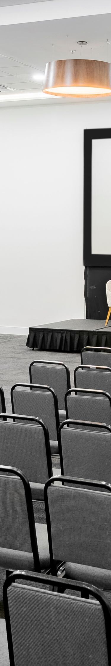 Event room with theater seating layout