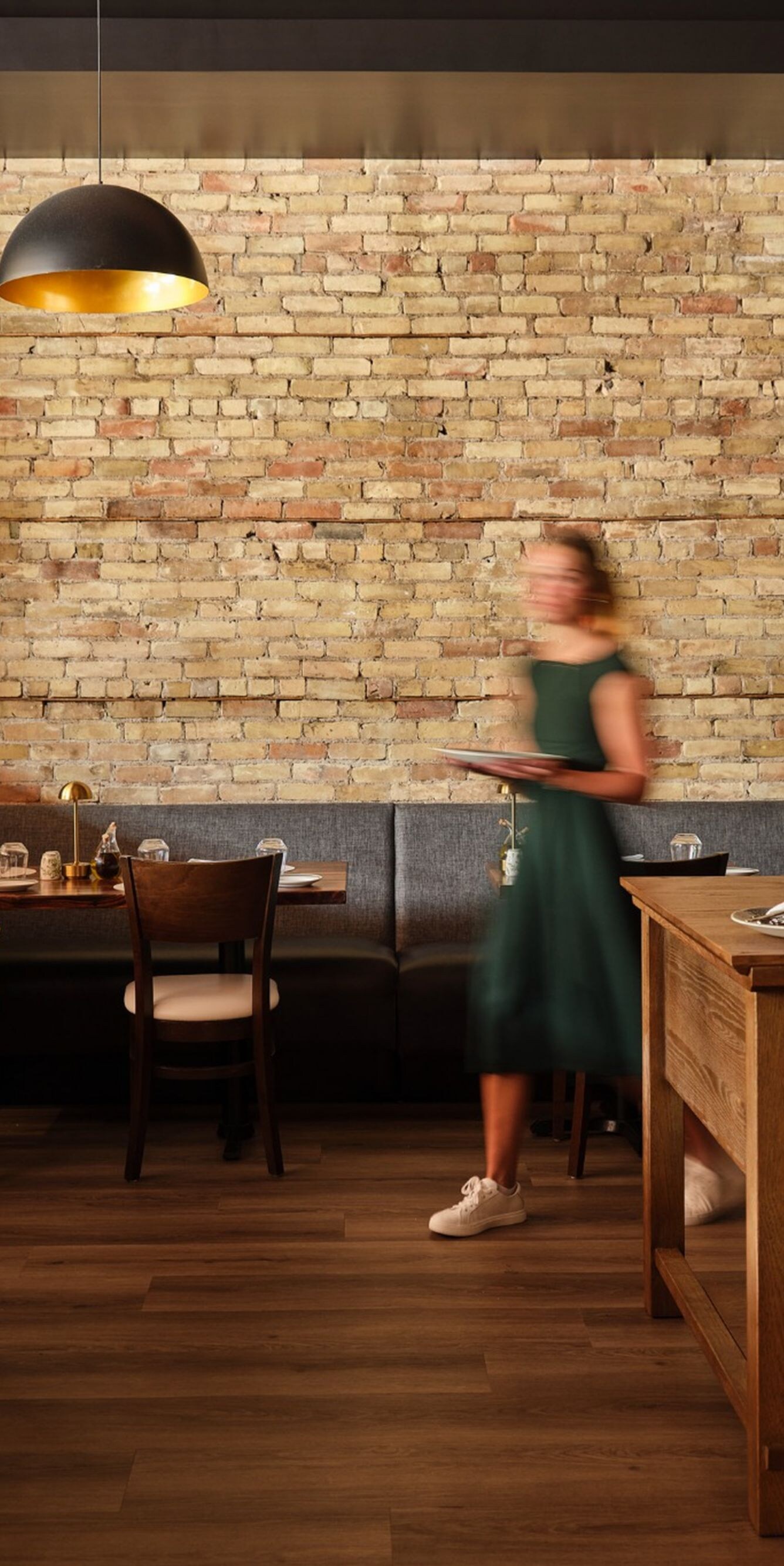 Server walking in Romas and Blurred