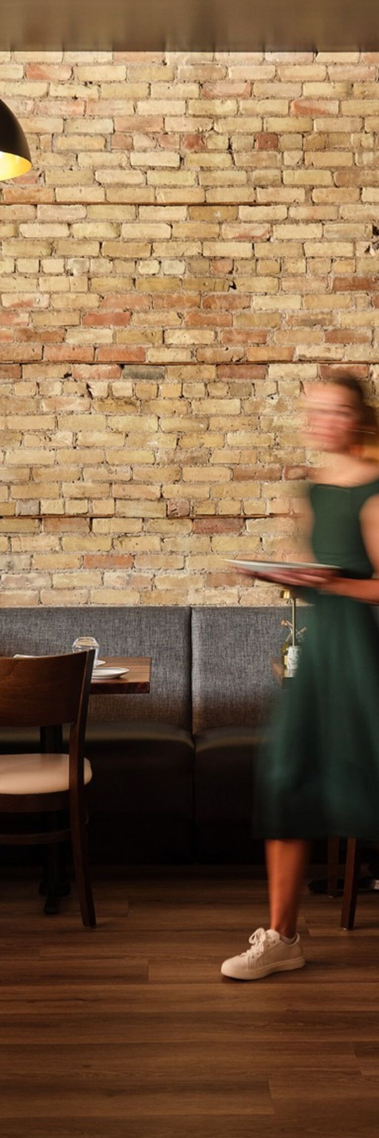 Server walking in Romas and Blurred