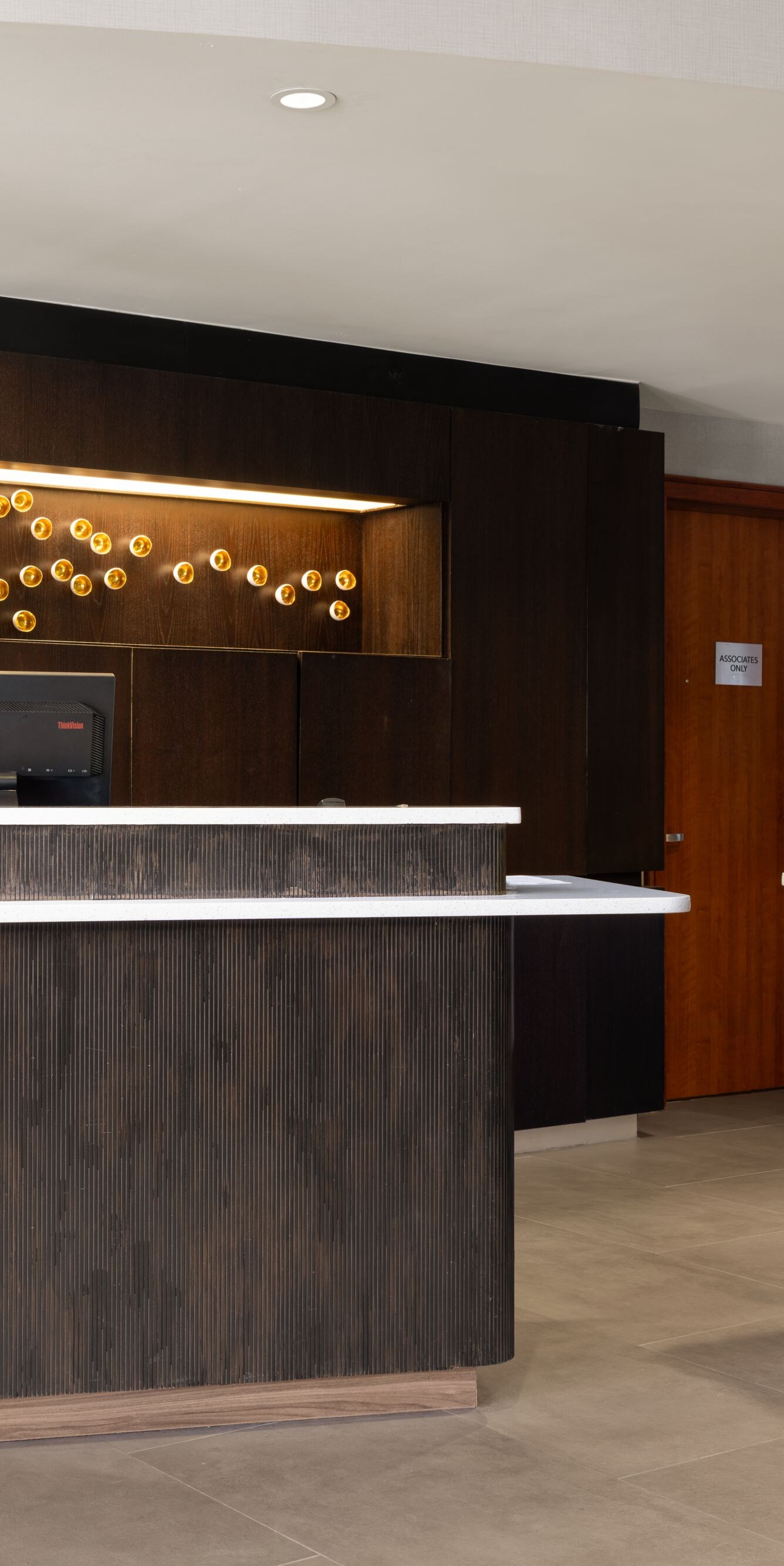 Front desk and reception area