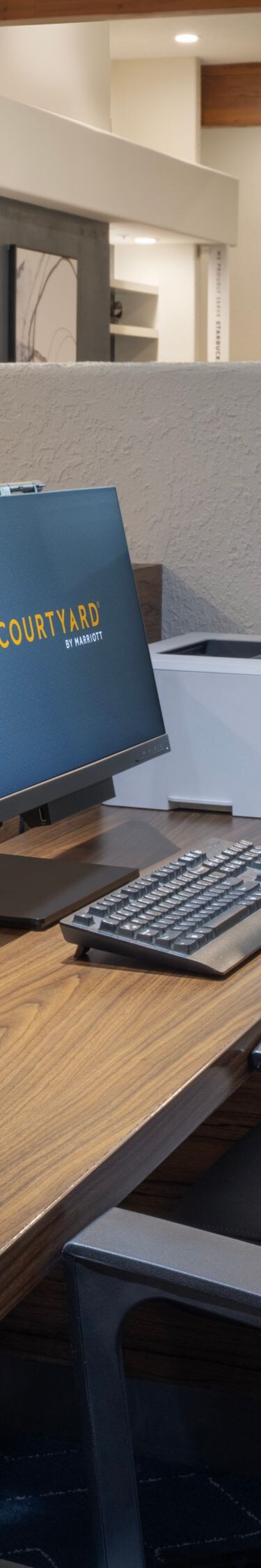 Business Center with printer and two desktops