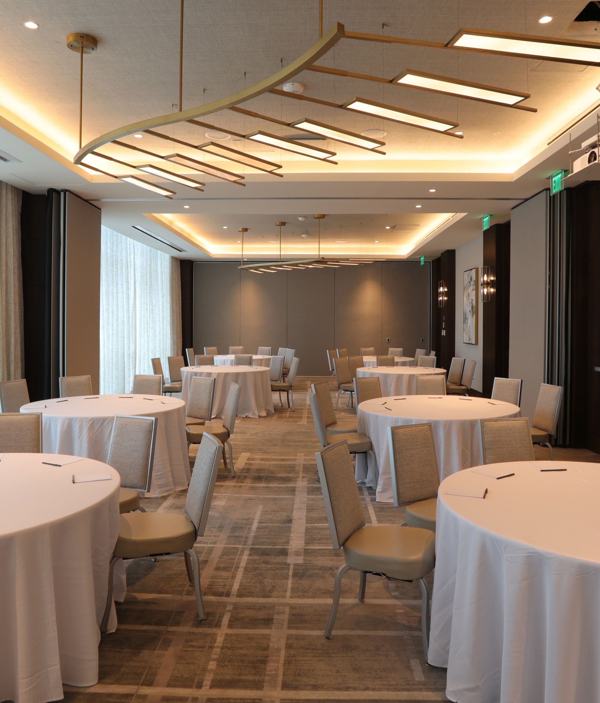 Conference room setup for events.