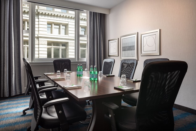 Our Fairbanks Boardroom offers 260 square feet and can accommodate eight guests in a conference-style setup in Pioneer Square.