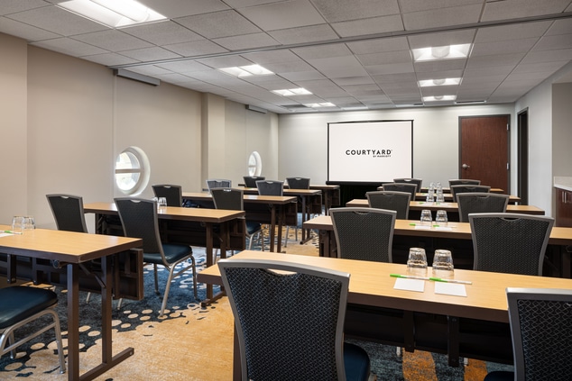The Kodiak Meeting Room has a total of 648 square feet and can seat up to 30 people in a classroom setup.