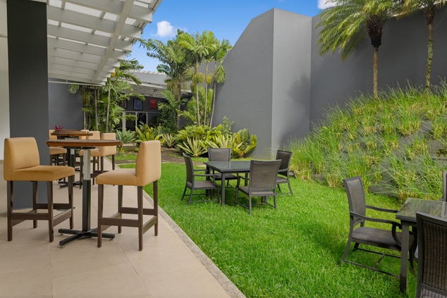 Garden area with outdoor seating  