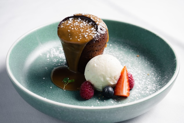 Sticky Date Pudding With Vanilla Bean Ice Cream an