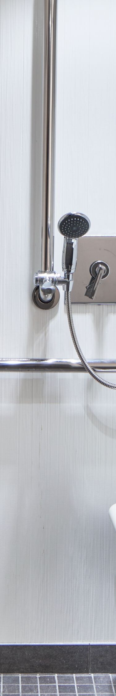 accessible roll-in shower bathroom