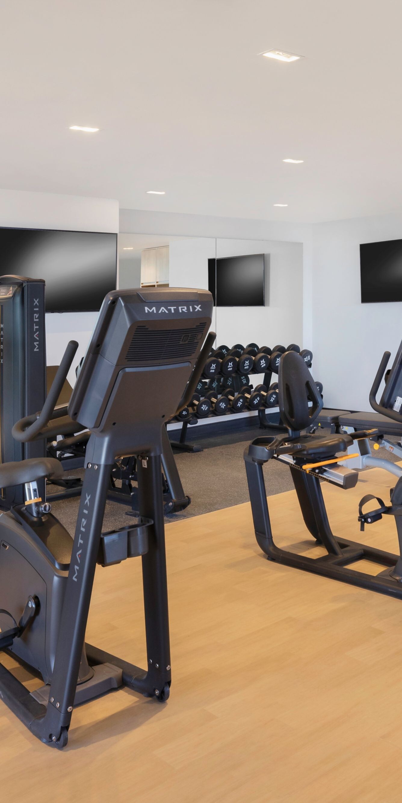 Fitness center with modern equipment