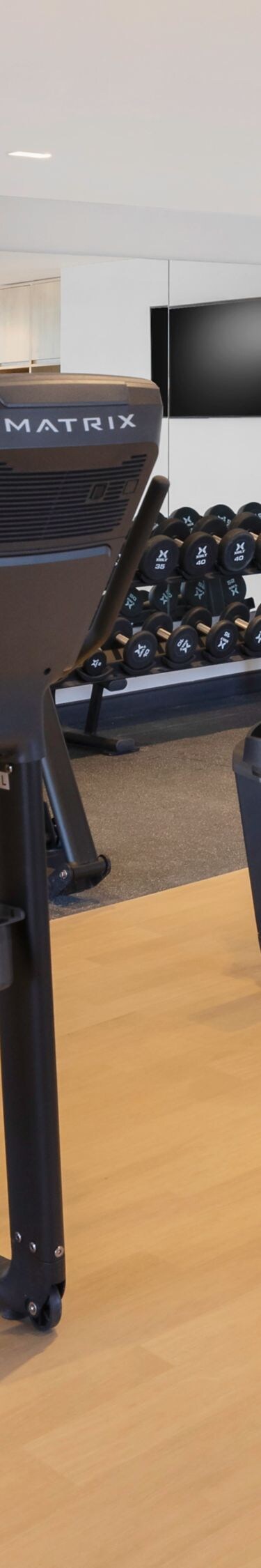 Fitness center with modern equipment