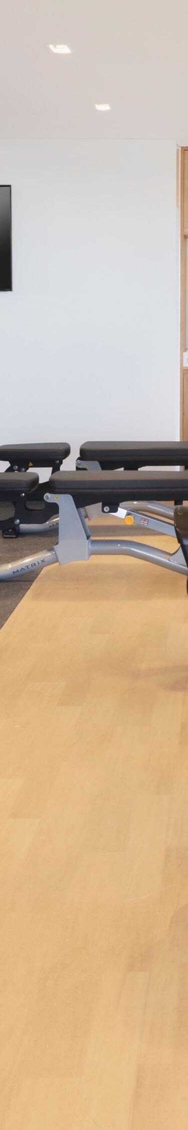 Fitness center with cardio and strength gear