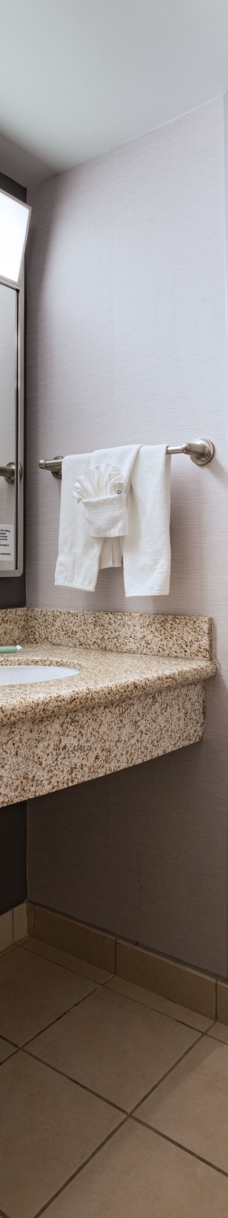 Separate vanity and bathing areas
