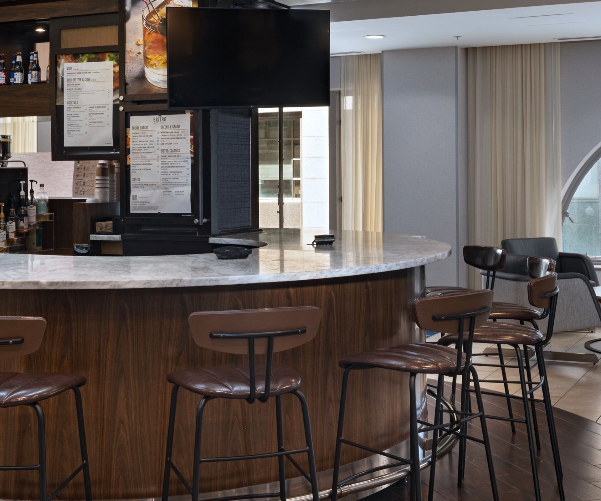 High Top Counter at Ordering Station of bar