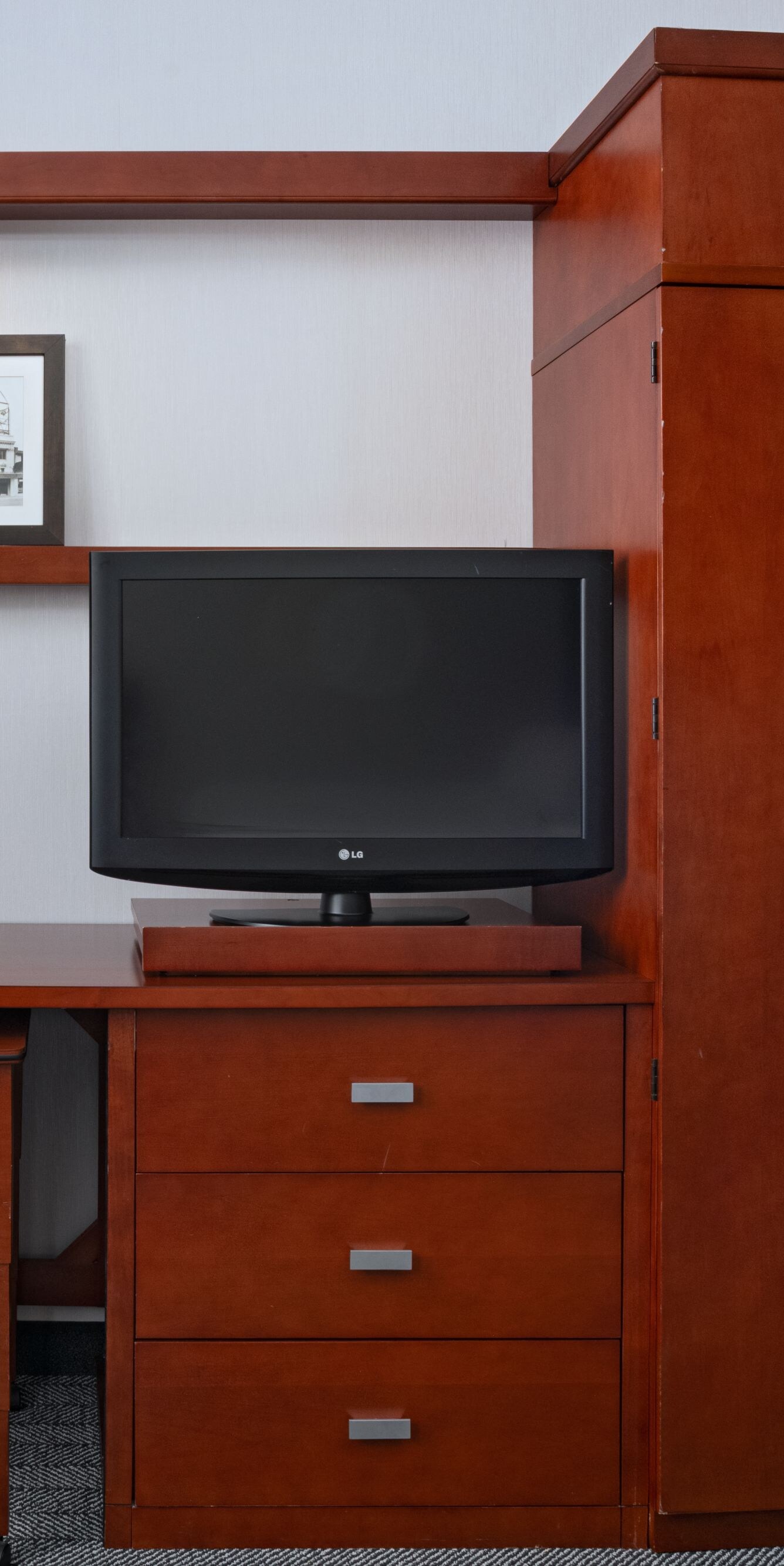 Armoire and connected workspace