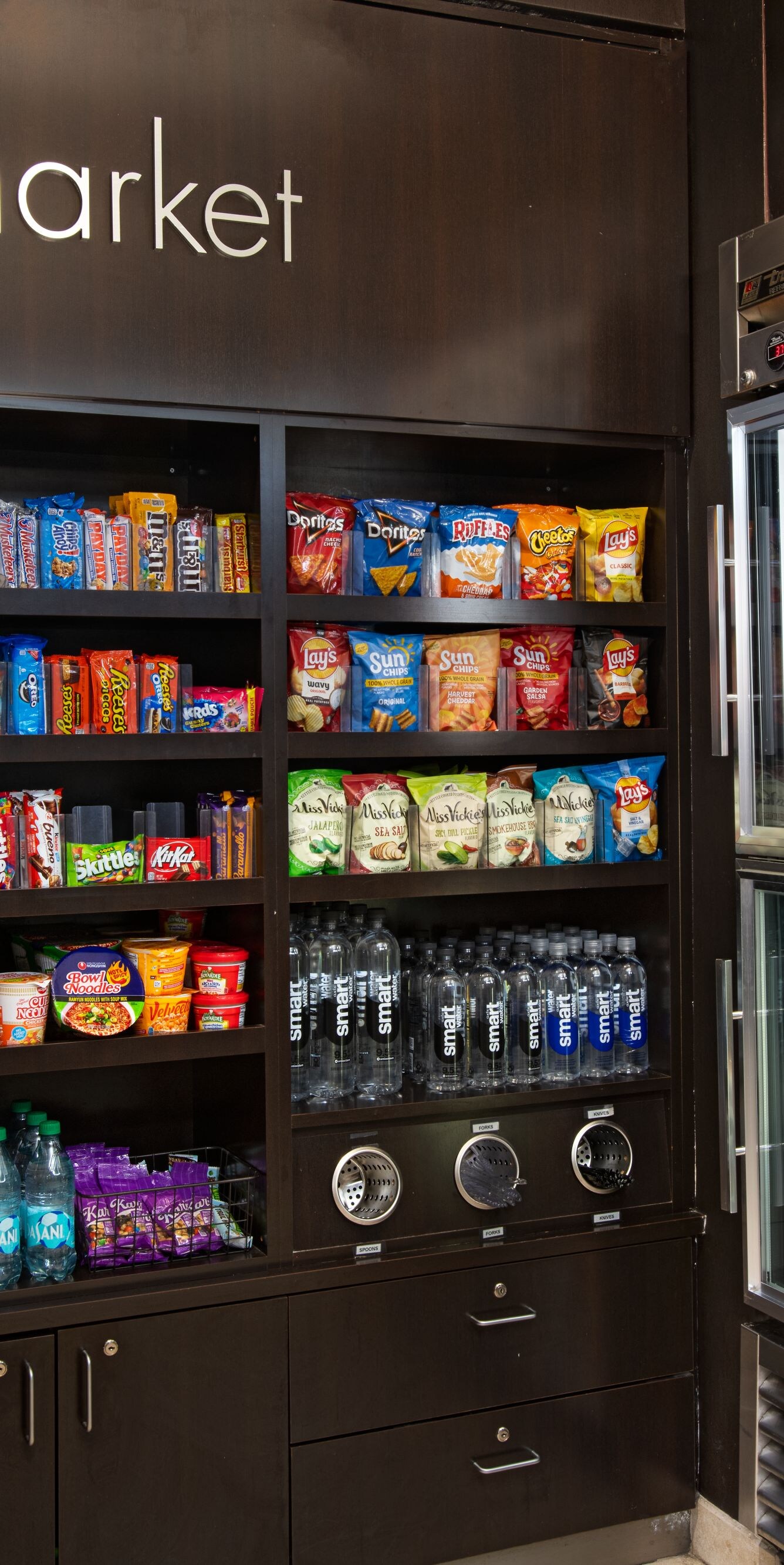Snacks and sundry items in lobby market